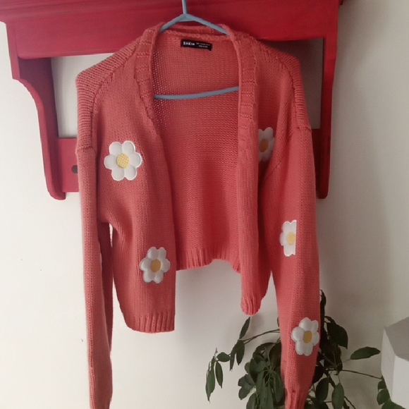 SHEIN Sweaters - SHEIN Knitted Sweater Flower Print Ladies Clothes